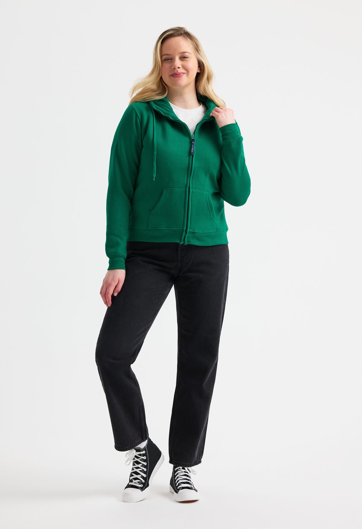 Ladies Classic Full Zip Hooded Sweatshirt